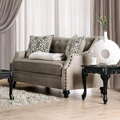 Ezrin Light Brown Love Seat Loveseat FOA East