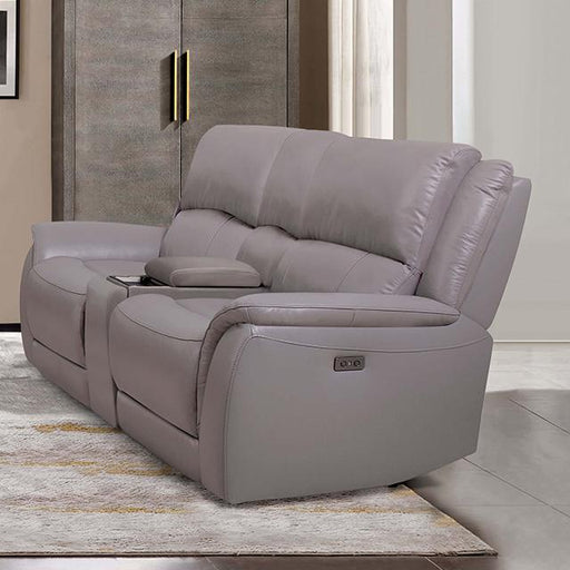 GORGIUS Power Loveseat, Light Gray Loveseat FOA East