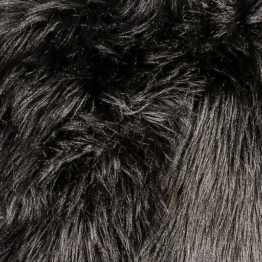 Jet Black 20" X 20" Pillow, Fur Black (2/CTN) Pillow FOA East