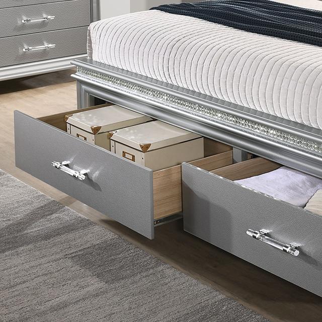 MADDIE Queen Bed, Silver Bed FOA East