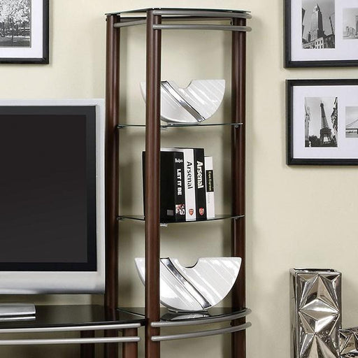 Silver Creek Brown/Silver 2 Pc. Pier Shelves (1 Pair) Bookcase FOA East