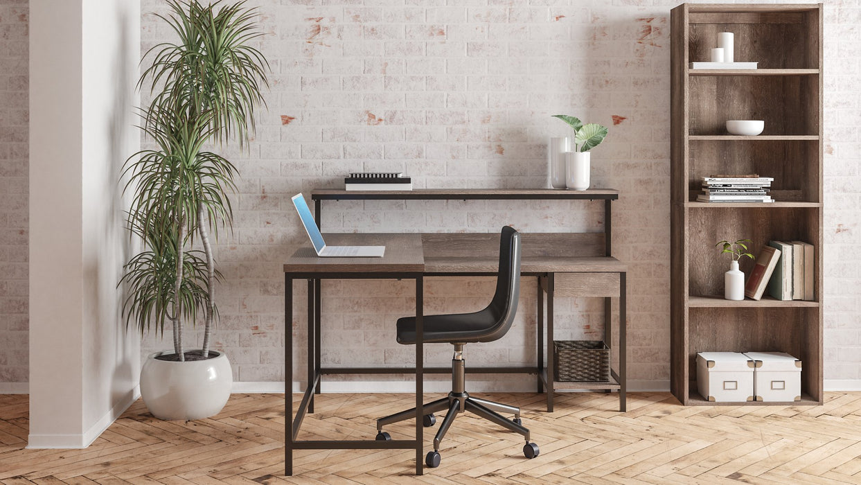 Arlenbry Home Office L-Desk with Storage Desk Ashley Furniture