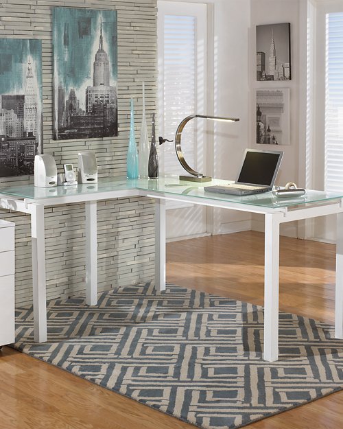 Baraga Home Office L-Desk Desk Ashley Furniture
