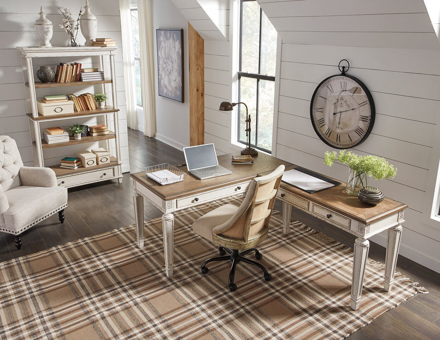 Realyn 2-Piece Home Office Desk Desk Ashley Furniture