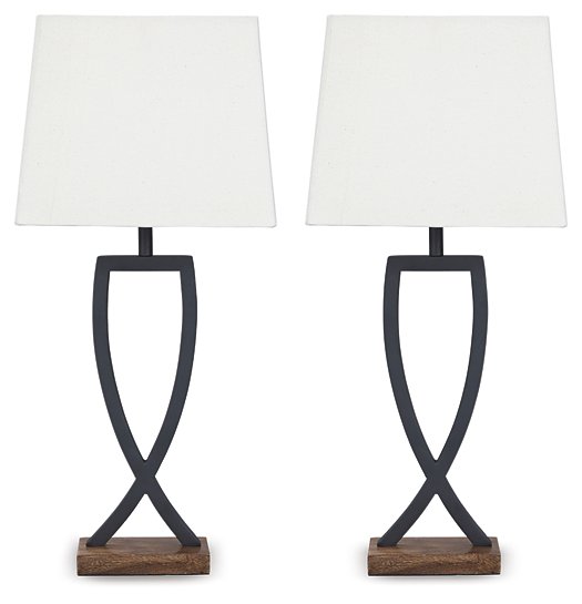 Makara Table Lamp (Set of 2) Lamp Set Ashley Furniture