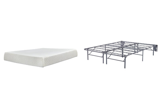10 Inch Chime Memory Foam Mattress Set - Dayton Discount Furniture