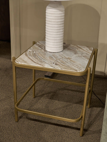 Manor Stone End Table - Dayton Discount Furniture