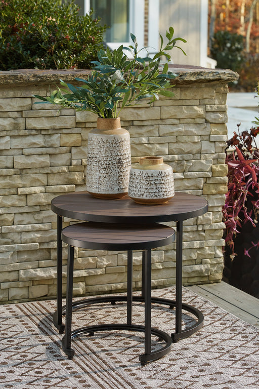 Ayla Outdoor Nesting End Tables (Set of 2) Outdoor End Table Ashley Furniture