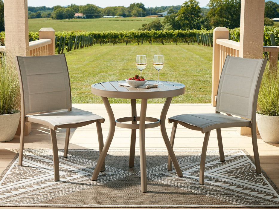 Mission Beach Outdoor Table and 2 Chairs Outdoor Chat Set Ashley Furniture