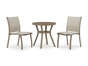 Mission Beach Outdoor Table and 2 Chairs Outdoor Chat Set Ashley Furniture