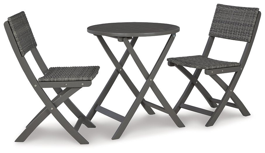 Safari Peak Outdoor Table and Chairs (Set of 3) Outdoor Dining Table Ashley Furniture