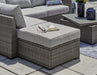 Petal Road Outdoor Loveseat Sectional/Ottoman/Table Set (Set of 4) Outdoor Sectional Set Ashley Furniture