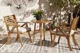Vallerie Outdoor Chairs with Table Set (Set of 3) Outdoor Dining Table Ashley Furniture