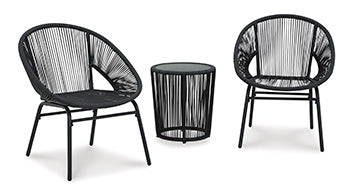 Mandarin Cape Outdoor Table and Chairs (Set of 3) Outdoor Seating Set Ashley Furniture
