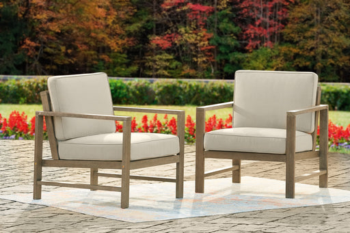 Fynnegan Lounge Chair with Cushion (Set of 2) Outdoor Seating Ashley Furniture