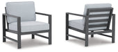 Fynnegan Lounge Chair with Cushion (Set of 2) Outdoor Seating Ashley Furniture