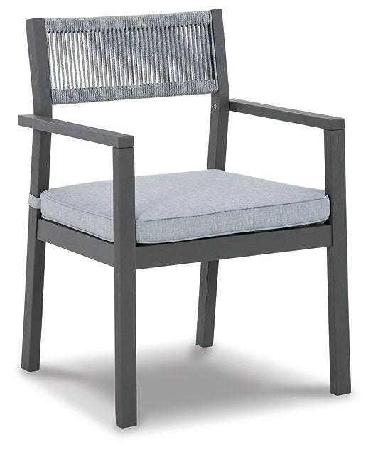 Eden Town Arm Chair with Cushion (Set of 2) Outdoor Dining Chair Ashley Furniture