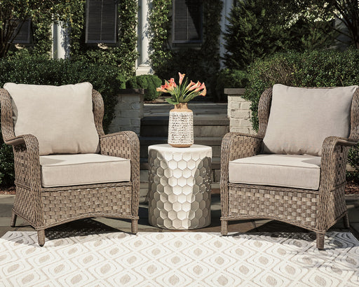 Clear Ridge Lounge Chair with Cushion (Set of 2) Outdoor Seating Ashley Furniture