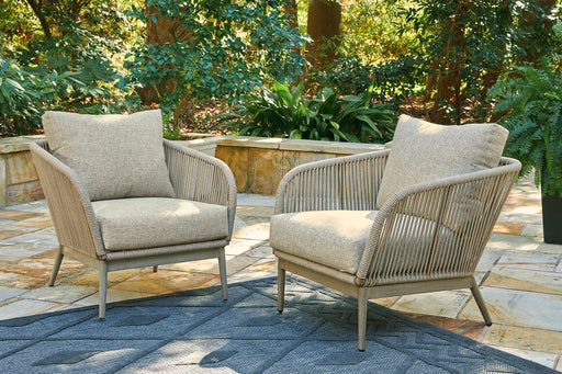 Swiss Valley Lounge Chair with Cushion (Set of 2) Outdoor Seating Ashley Furniture