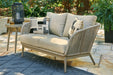 Swiss Valley Outdoor Loveseat with Cushion Outdoor Seating Ashley Furniture