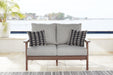 Emmeline Outdoor Loveseat with Cushion Outdoor Seating Ashley Furniture