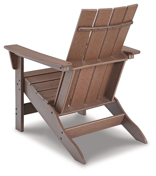 Emmeline 2 Adirondack Chairs with Tete-A-Tete Table Connector Outdoor Seating Set Ashley Furniture