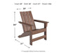 Emmeline 2 Adirondack Chairs with Tete-A-Tete Table Connector Outdoor Seating Set Ashley Furniture