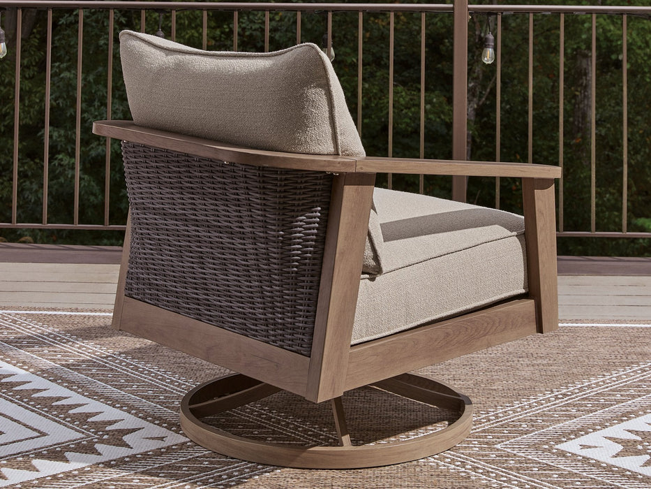 Harmony Headlands Outdoor Swivel Lounge with Cushion - Dayton Discount Furniture