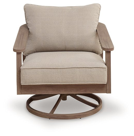 Harmony Headlands Outdoor Swivel Lounge with Cushion - Dayton Discount Furniture