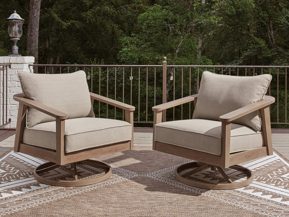 Harmony Headlands Outdoor Swivel Lounge with Cushion - Dayton Discount Furniture