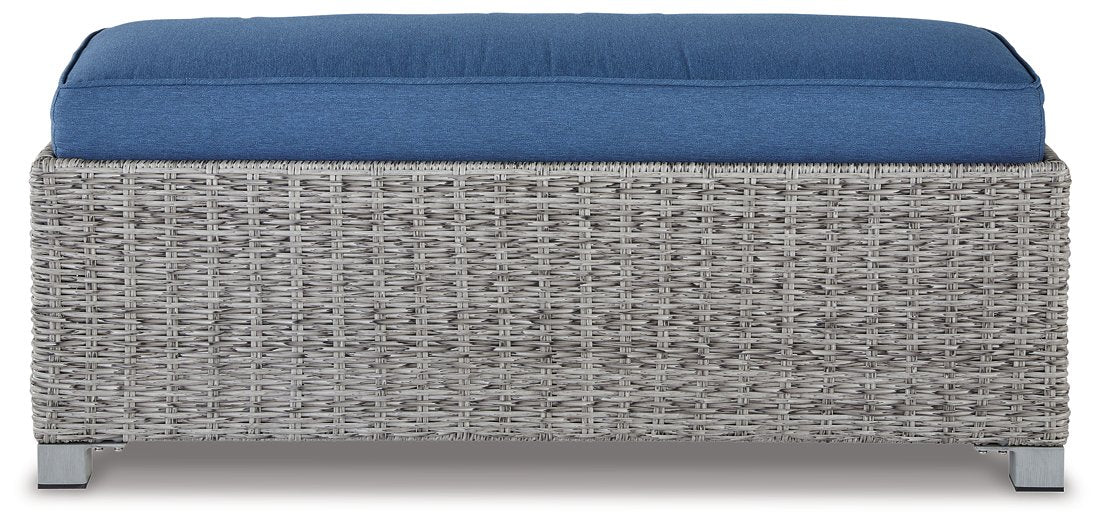 Naples Beach Outdoor Bench with Cushion Outdoor Seating Ashley Furniture