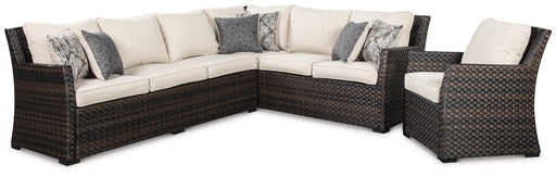 Easy Isle 3-Piece Sofa Sectional/Chair with Cushion Outdoor Sectional Ashley Furniture