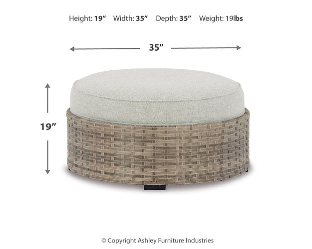 Calworth Outdoor Ottoman with Cushion Outdoor Ottoman Ashley Furniture
