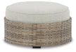 Calworth Outdoor Ottoman with Cushion Outdoor Ottoman Ashley Furniture