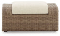Sandy Bloom Outdoor Ottoman with Cushion Outdoor Ottoman Ashley Furniture