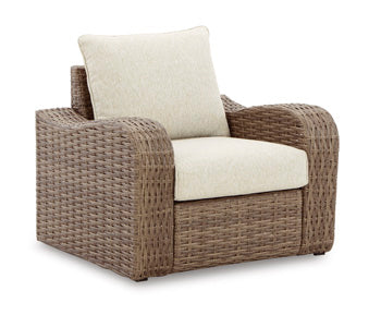 Sandy Bloom Lounge Chair with Cushion Outdoor Seating Ashley Furniture