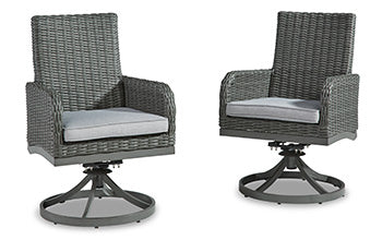 Elite Park Swivel Chair with Cushion (Set of 2) Outdoor Dining Chair Ashley Furniture