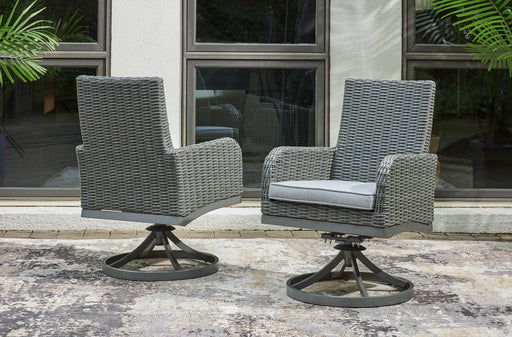 Elite Park Swivel Chair with Cushion (Set of 2) Outdoor Dining Chair Ashley Furniture