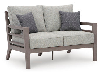 Hillside Barn Outdoor Loveseat with Cushion Outdoor Seating Ashley Furniture