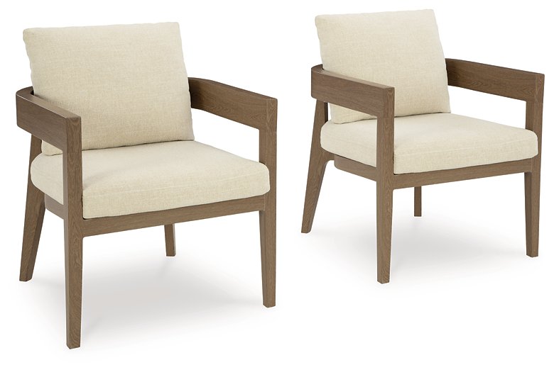 Serene Bay Outdoor Dining Arm Chair with Cushion (Set of 2) Outdoor Dining Chair Ashley Furniture