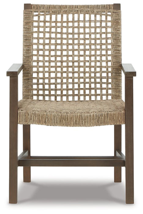 Germalia Outdoor Dining Arm Chair (Set of 2) Outdoor Dining Chair Ashley Furniture