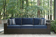 Grasson Lane Grasson Lane Nuvella Sofa with Coffee Table and 2 Lounge Chairs Outdoor Table Set Ashley Furniture