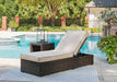 Coastline Bay Outdoor Chaise Lounge with Cushion Outdoor Seating Ashley Furniture