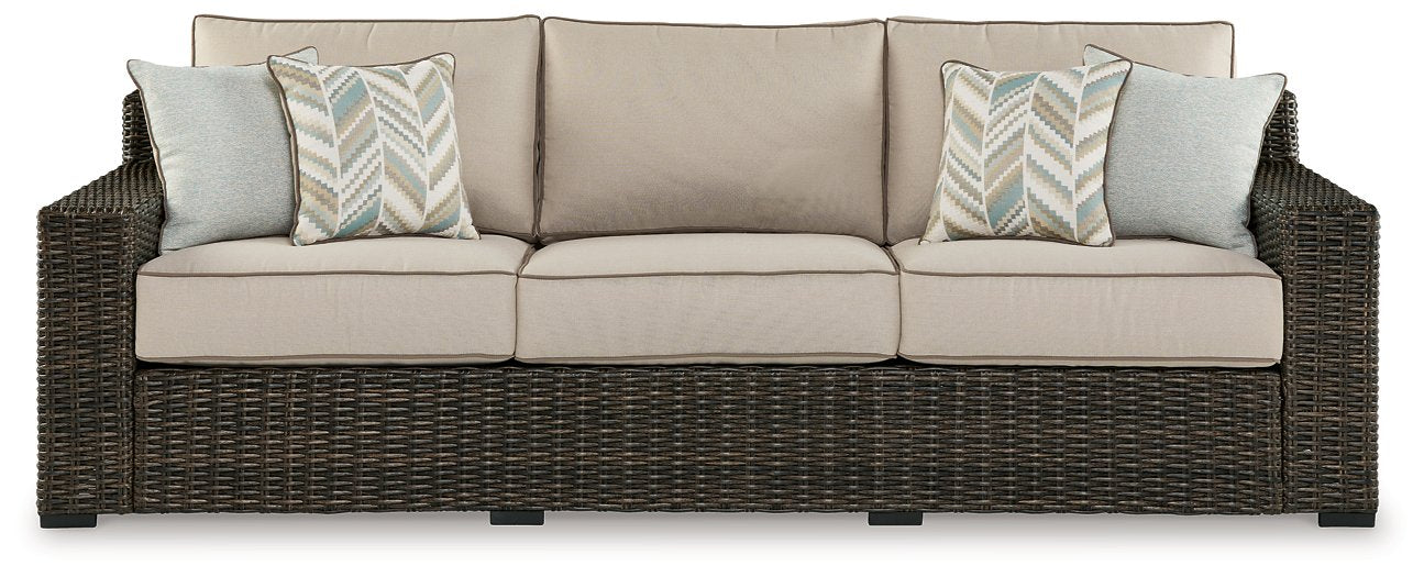 Coastline Bay Outdoor Sofa with Cushion Outdoor Seating Ashley Furniture
