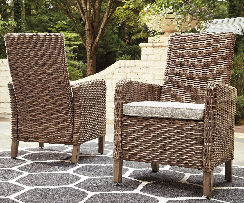 Beachcroft Arm Chair with Cushion (Set of 2) Outdoor Dining Chair Ashley Furniture