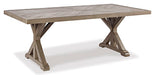 Beachcroft Dining Table with Umbrella Option Outdoor Dining Table Ashley Furniture