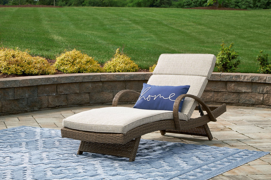 Beachcroft Outdoor Chaise Lounge with Cushion Outdoor Seating Ashley Furniture
