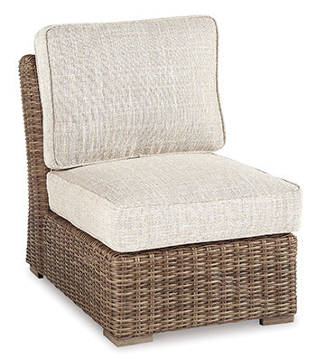 Beachcroft Armless Chair with Cushion Outdoor Seating Ashley Furniture