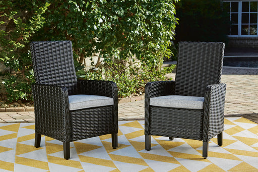 Beachcroft Outdoor Arm Chair with Cushion (Set of 2) - Dayton Discount Furniture