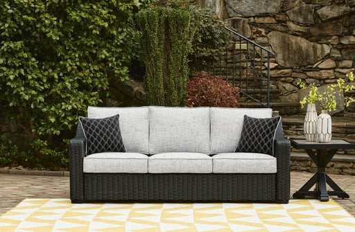 Beachcroft Outdoor Sofa with Cushion - Dayton Discount Furniture